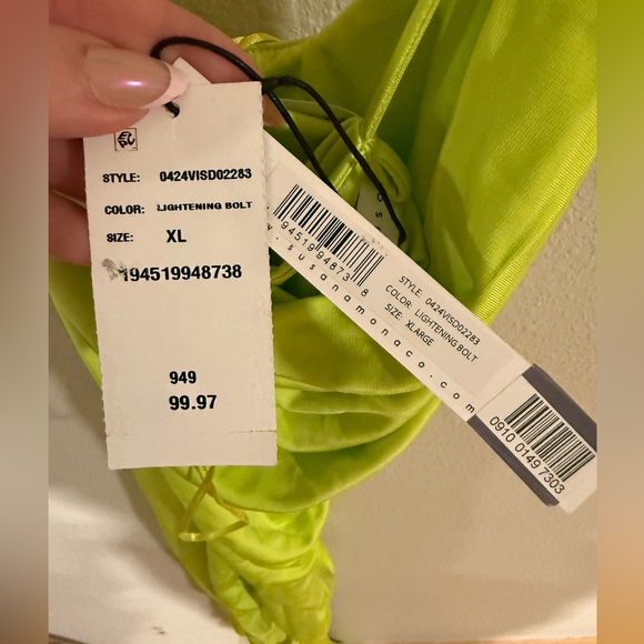 Susana Monaco Viscose Solid Cowl String Dress NWT Size XL - Picture 4 of 5